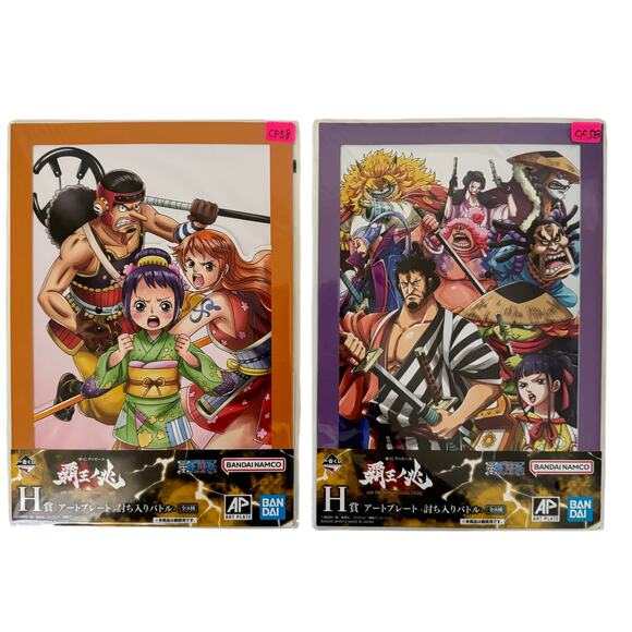 2 Haoh No Shou with One Piece Treasure Cruise Ichiban Kuji Visual 3D Plate Board - Picture 1 of 8